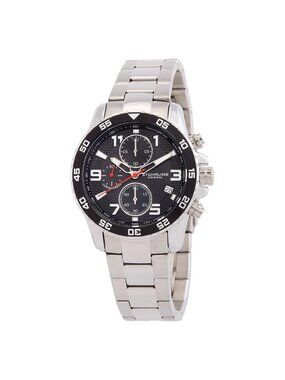 NWT Stuhrling Original Monaco Black Dial Men's Watch